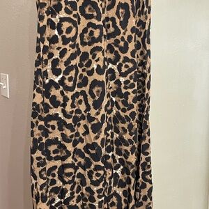 SHEIN Leopard Print pants - Black and Tan